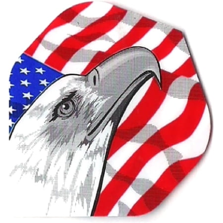 5 Sets (15 Flights) USA American Bald Eagle Standard Dart Flights - 75 Micron