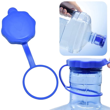 5 Gallon Water Bottle Caps, 55mm Food Grade Silicone Reusable Caps Fit Standard Screw Crown Lids for Dispenser Bottles,Blue 1Pcs