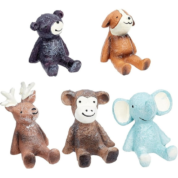 5 Sets 5 Styles Animal Adhesive Hooks Wall Hangers Hook Decorative Key Holder Utility Waterproof Sticky Rack