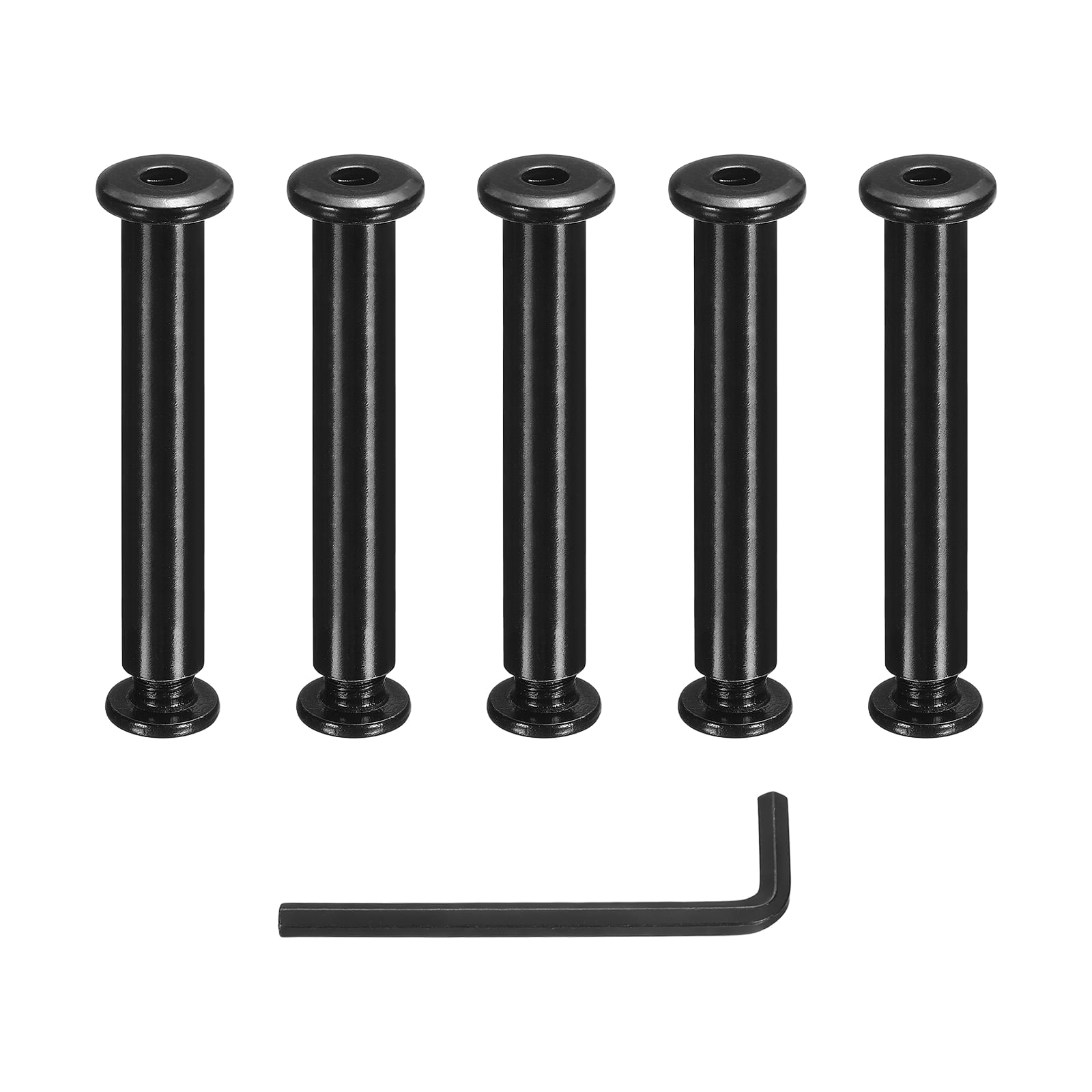 Uxcell 5 Sets Binding Post Screw Female M8*60*Φ10 Hex Drive Socket Cap with Wrench