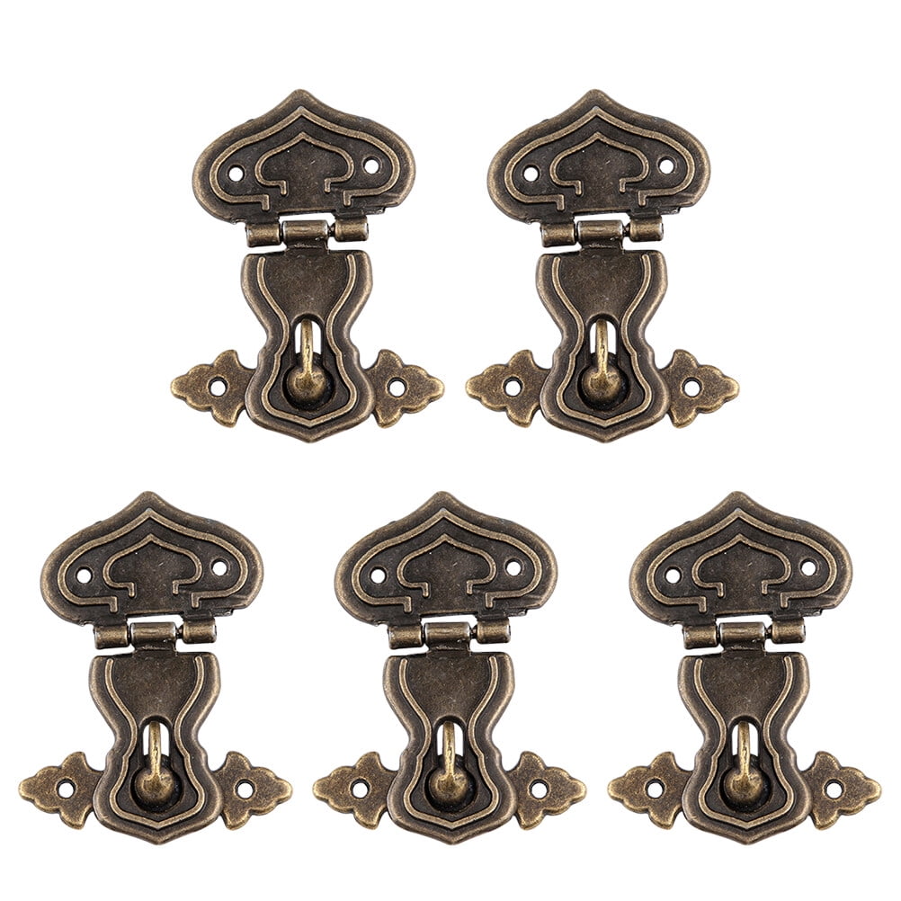 5 Sets Boxes Retro Hasp Latch Jewelry Box Hasp Latch Lock Wooden Box