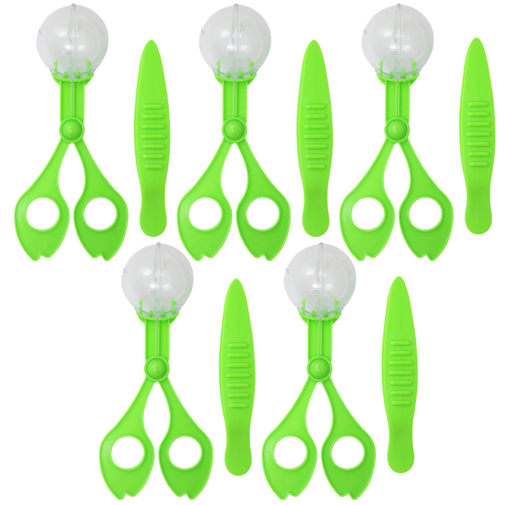 5 Sets Bug Inset Catchers Scissor Clamps with Tweezers Outdoor Exploring Tool Kit