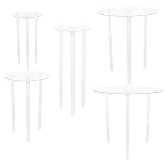 Masteelf 5 Sets White Plastic Cake Dowels for Tiered Cakes, PP Support Rods, Easy to Install, and Food
