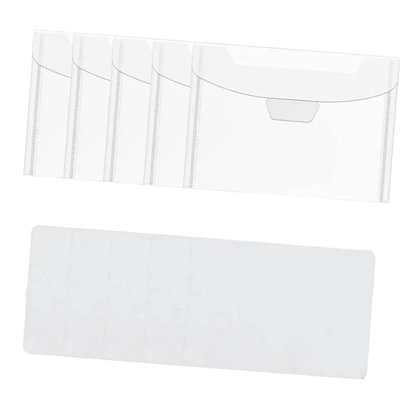 5 Sets Clear Stamps Panels Storage Pockets Scrapbook Organizer Waterproof Plastic for DIY Paper Crafters