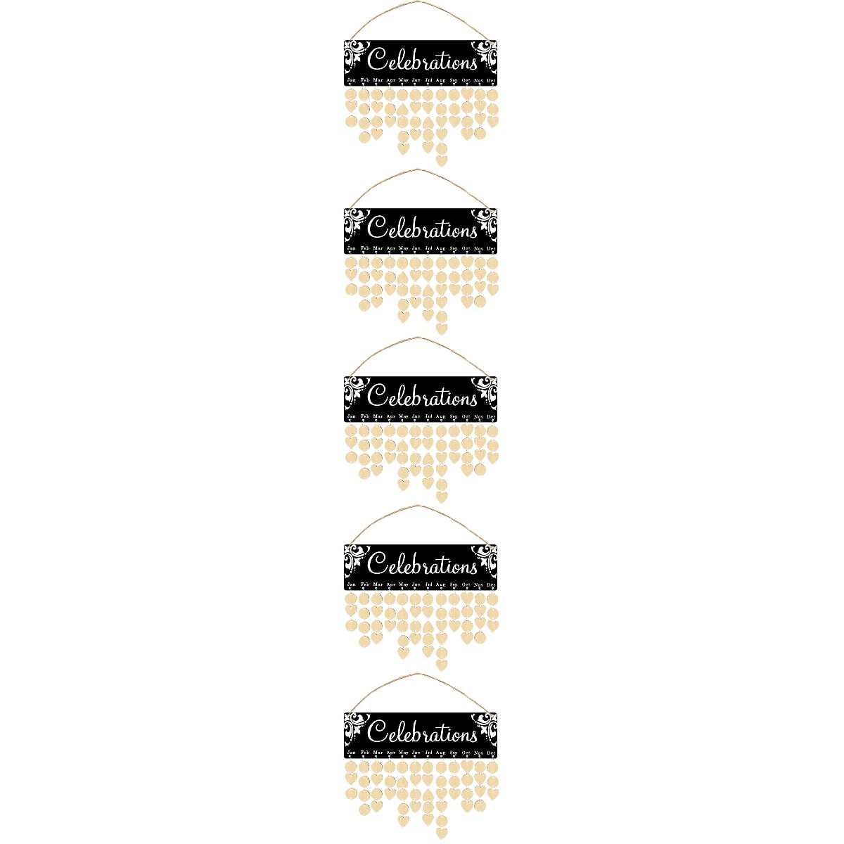 5 Sets Decor Birthday Chart Calendar Birthday Calendar Family Calendar ...