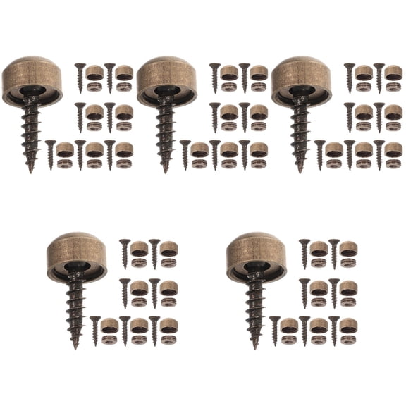 5 Sets  Decorative Screw Self-tapping Mirror Fixing Screw Fastener With Cap