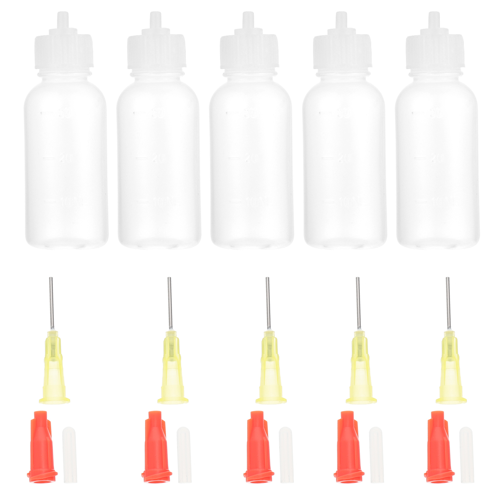 5 Sets Glue Oillows Bbq Sauce Squeeze Bottles Ketchup Needle Tip
