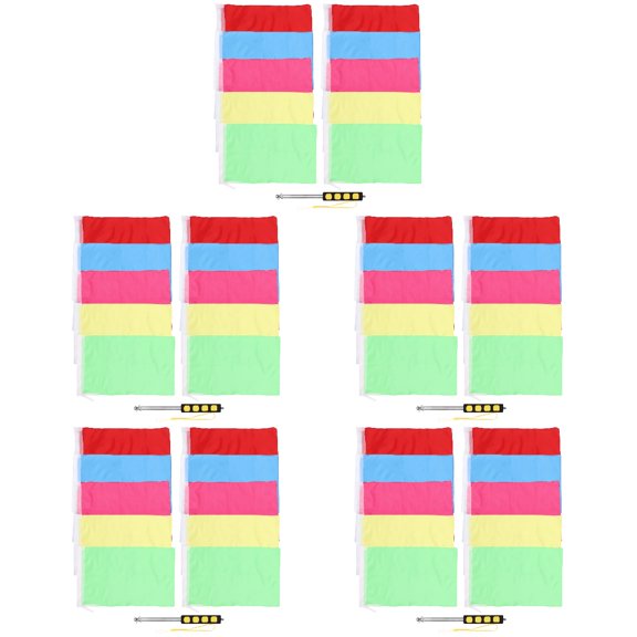 5 Sets Golf Cart Flag Round Ball Pole Head Travel