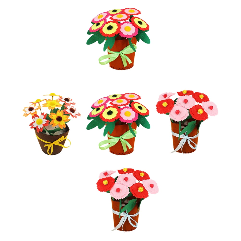5 Sets Handmade Potting Material Flower Basket Craft Kits DIY for Kids The Gift Suite Supplies