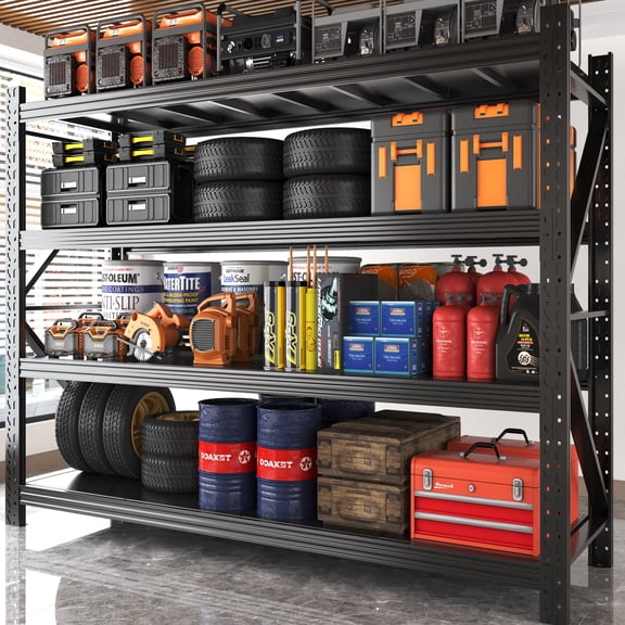 5 Sets Heavy Duty Metal Garage Shelving Unit,70"H*71"W*24"D 5000LBS Load Capacity Adjustable Industrial Storage Shelves for Garage Warehouse Basement Organization