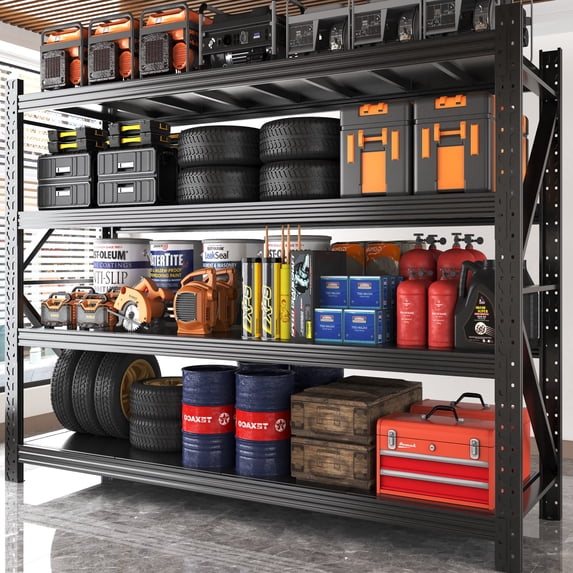 5 Sets Heavy Duty Metal Garage Shelving Unit,70"H*71"W*24"D 5000LBS Load Capacity Adjustable Industrial Storage Shelves for Garage Warehouse Basement Organization