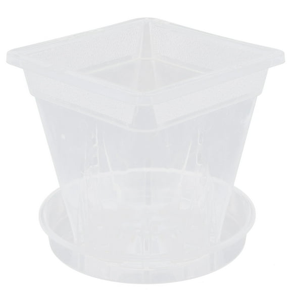 5 Sets Hydroponic Plants Flower Pots for Indoor Square Outdoor Planter Net Cups Planters