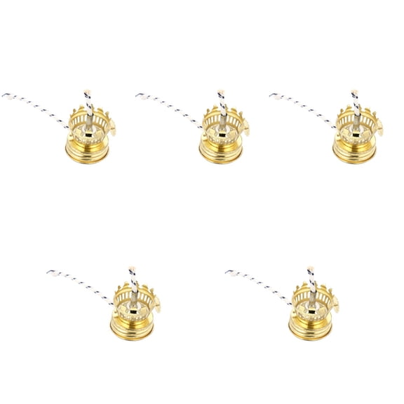 HEALEEP Kerosene Lamp Burner Wick Holder Zinc Alloy for Kerosene Lamp 5Sets 1.41X1.41X1.81in