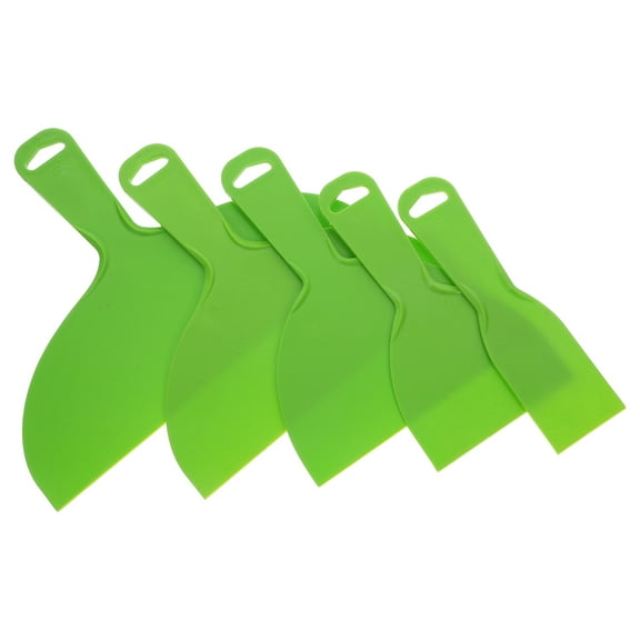 5 Sets Multi-Purpose Putty Knife Set Flexible Plastic Scrapers Wall Taping Tool for technical Spackling Patching DIY Projects