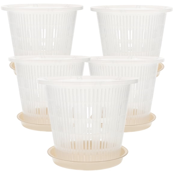 5 Sets Perforated Orchid Pot Pots for Plants Plants Containers Orchid Pots Nursery Containers Green Plant Flower Pots
