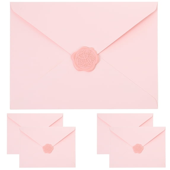 5 Sets Pink Envelopes Wedding Invitations Envelopes Valentines Day Love Letter Envelopes
