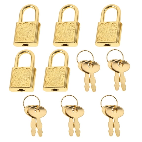 WHAMVOX 5 Sets Pirate Treasure Chest Locks and Keys Kit Trinkets Box Latches Padlock Lock
