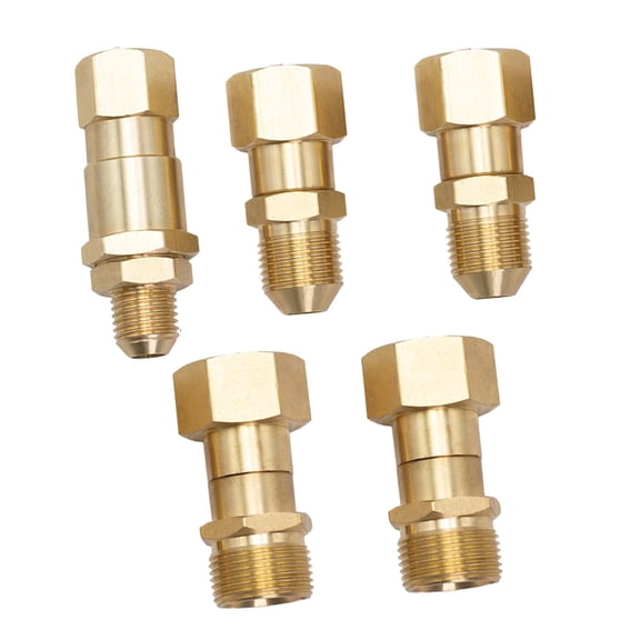 5 Sets Pressure Washer Swivel Fitting Quick Connect Kit Brass Connector Joint Kink Free Function for 380 55 Models