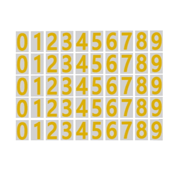 5 Sets Reflective Mailbox Number Stickers, 0-9 Self Adhesive Vinyl Address Numbers, 2/3/4inch for House Outdoor Surface