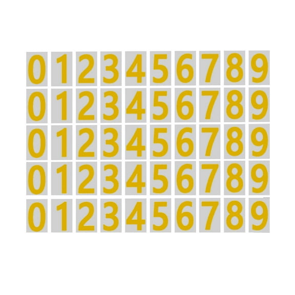 5 Sets Reflective Mailbox Number Stickers, 0-9 Self Adhesive Vinyl Address Numbers, 2/3/4inch for House Outdoor Surface