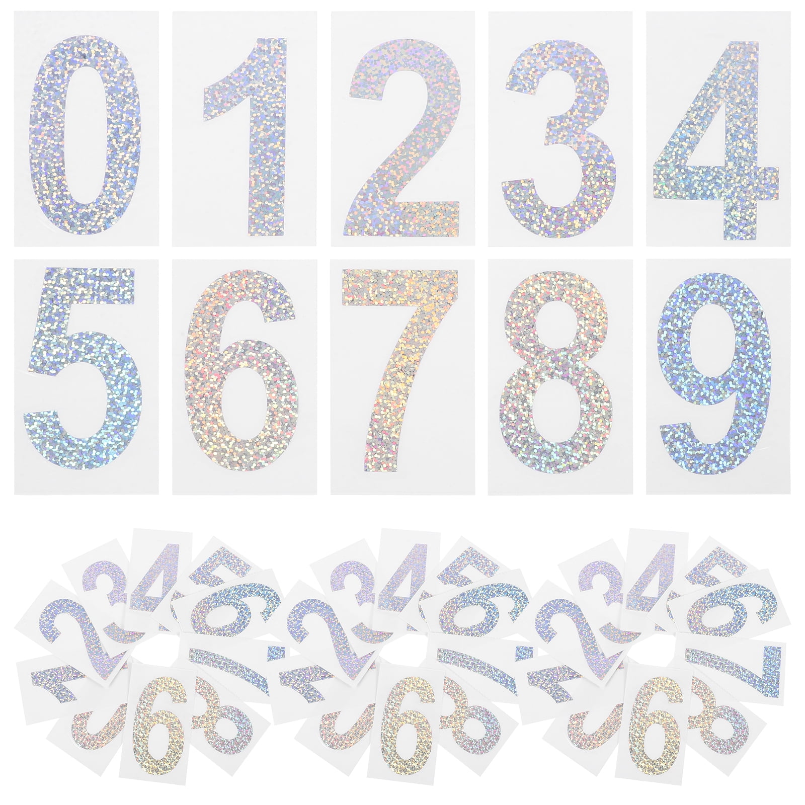 5 Sets Reflective Numbers Stickers Adhesive Numbers Stickers Mailbox 