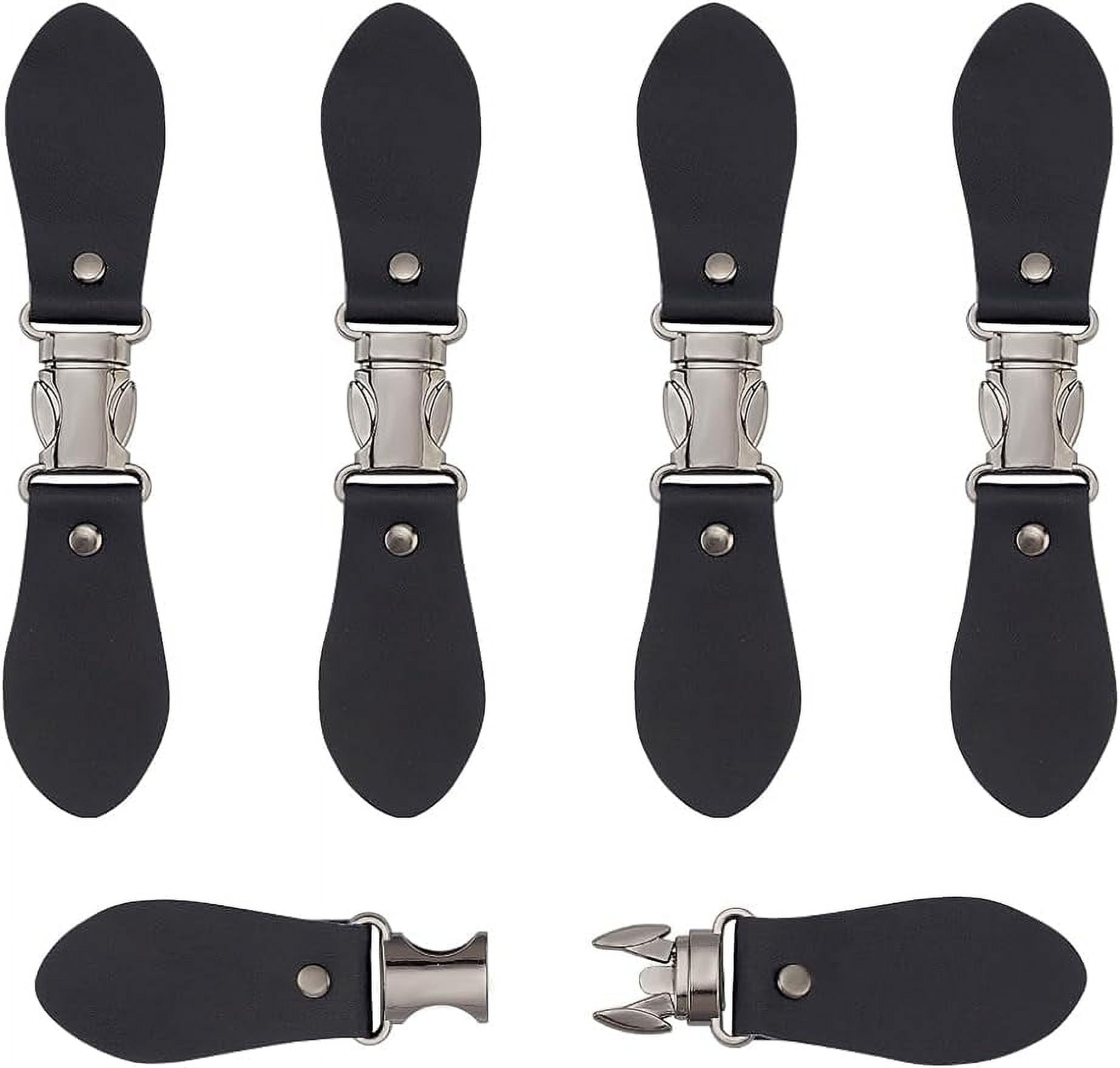 5 Sets Sew on Toggle Closures Black Metal Leather Cloak Clasp Fasteners