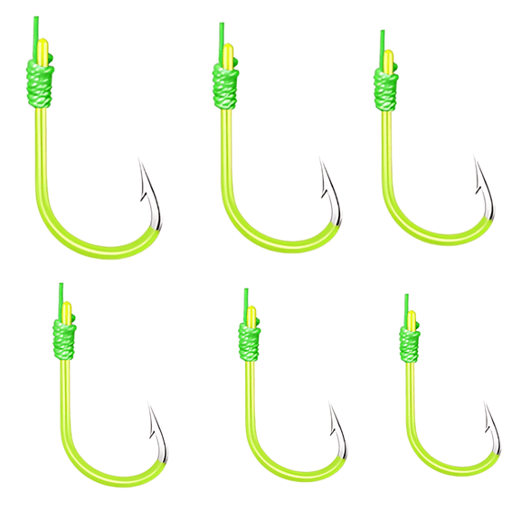 5 Sets Spring Bait Cage Trap Fishing Hooks, Carbon Steel Hook, Pre-Tied Hook Rigs, Drum Spring Feeder, PE Line, Anti-Winding Design, Luminous Hook, 15.75 in / 40 cm
