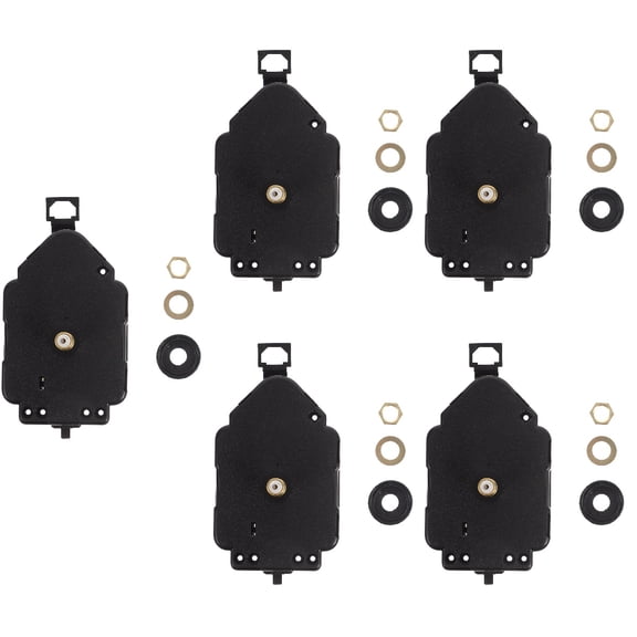 5 Sets Swing Movement Torque Wall Clock Mechanism Battery Black