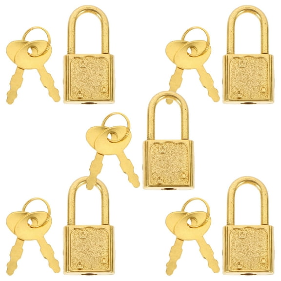 5 Sets Toys Padlock and Keys Safety Locks Password Lock Diary Lock Small Antique Keys Antique Style Lock Key Child