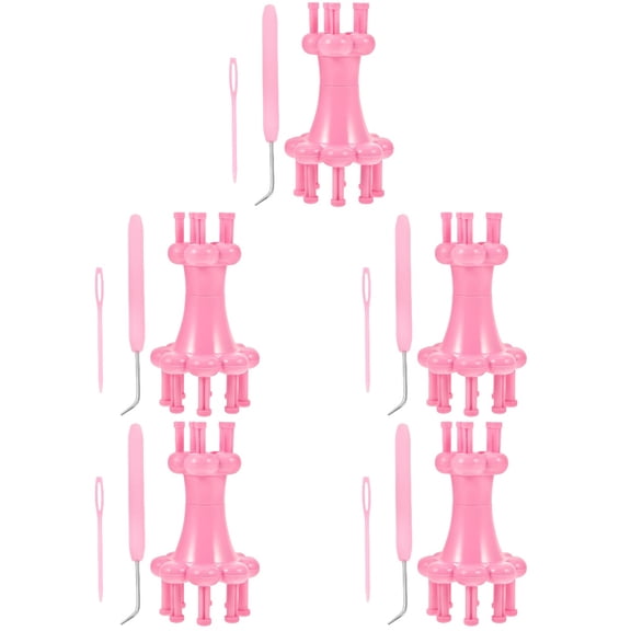 5 Sets Handmade Crochet with Weaving Machine Rope Knitter Pins for Crafting and Projects