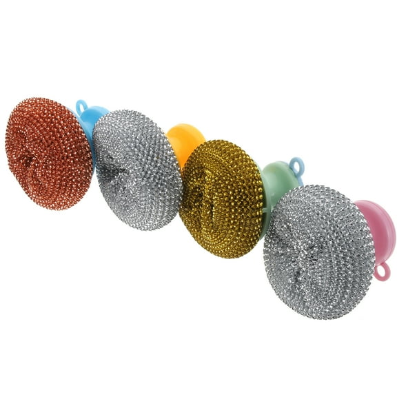 5 Sets Wire Wool Brush Scourers Multifunctional Handle