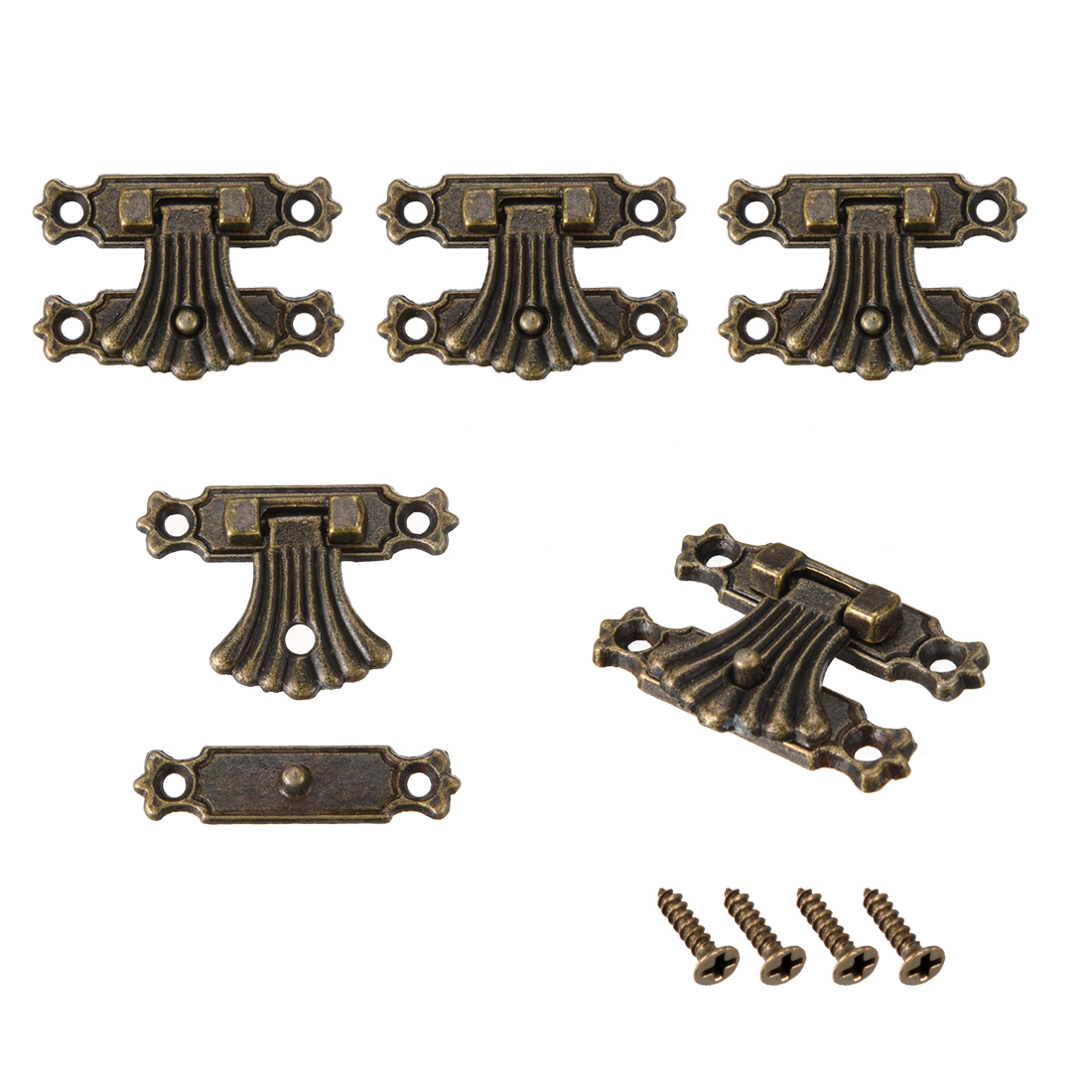 5 Sets Wood Case Chest Box Clasp Closure Hasp Latches Bronze Tone 37 x ...