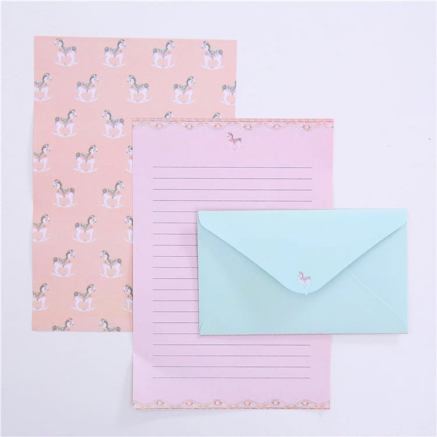 5 Sets of Decorative Letter Paper Envelope Set Greeting Letter Paper Kit A5 Writing Paper