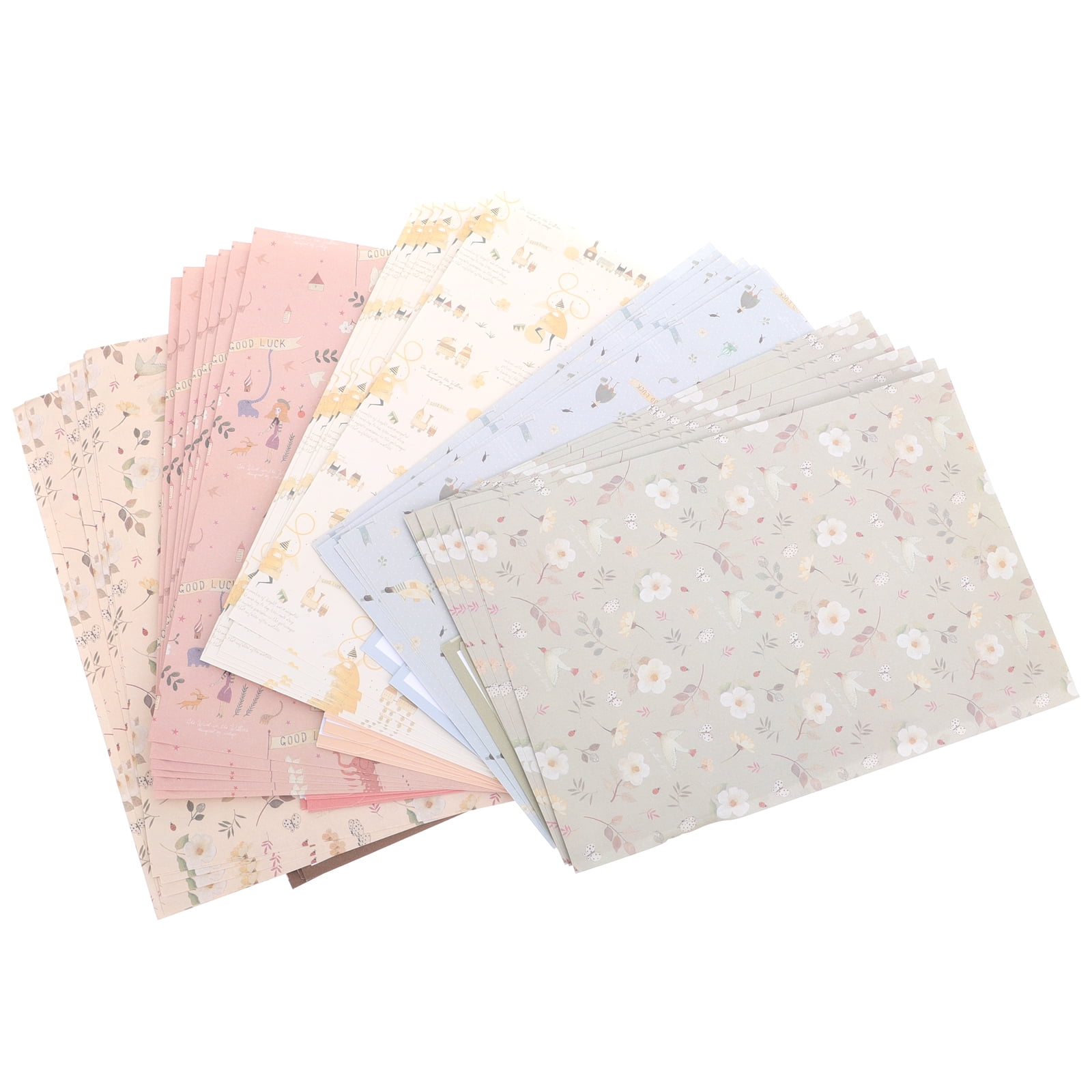 5 Sets of Lovely Writing Stationery Paper Letter Set A5 Letter Paper Envelopes Set
