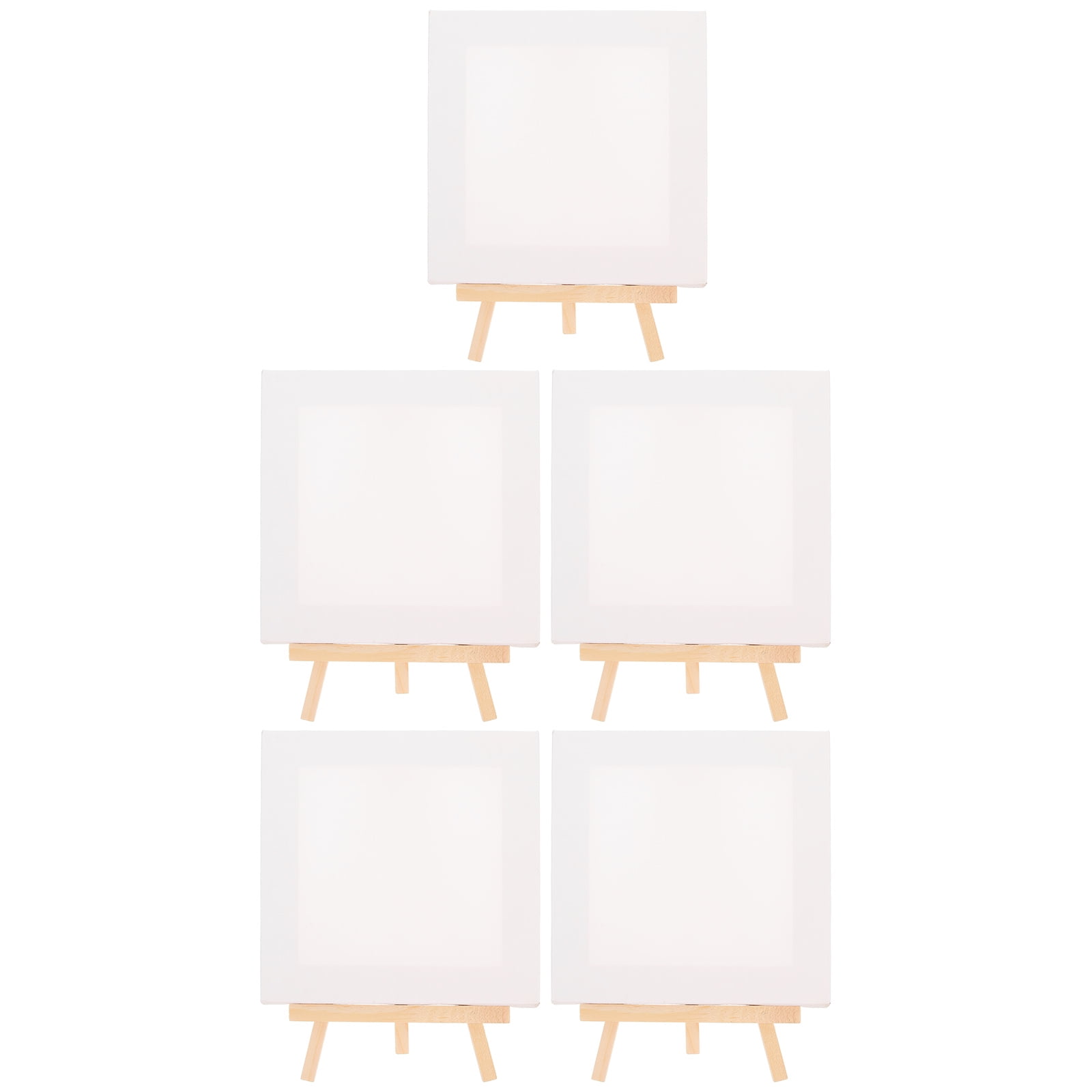 5 Sets of Mini Canvas and Easel DIY Mini Easel Desktop Easel Stands