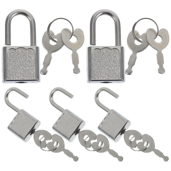 Tineasur Retro Buckle Shape Plastic Padlock Toys for Children Pirate Theme Activities 5 Sets