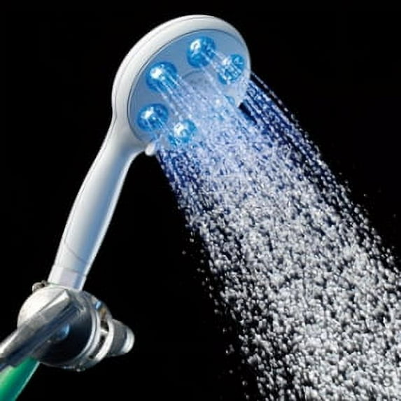 5-Setting Handheld Showerhead w/ Microban & Lights