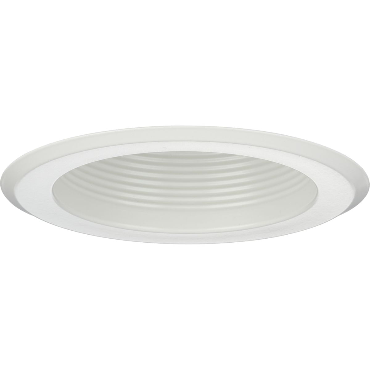 White Aluminum 5" Shallow Baffle Recessed Trim