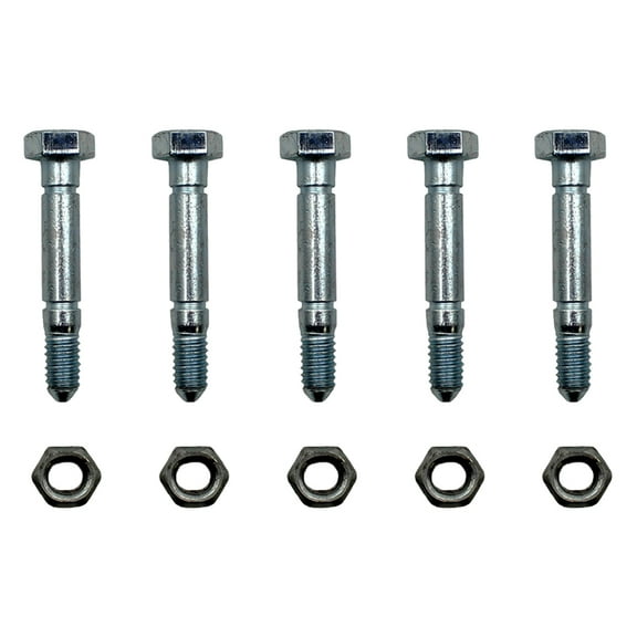 RAParts (5) Shear Pins & Nuts Fits John Deere 828D 924DE 1032D Snow Thrower Snow Blowers AM122156