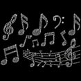 thumbnail image 1 of 5 Sheet Music Notes Rhinestone Iron on Transfers Glitter Music Note Pattern Patches Hotfix Clothes Iron on Patch DIY, 1 of 6