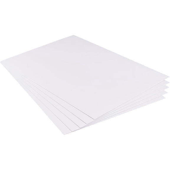 5 Sheet PVC Foam Boards for Presentations School Office Art Projects Rectangle White 400x300x1mm