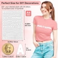 5 Sheets 830 Pieces Iron on Letters and Numbers for Clothing, 1 Inch ...