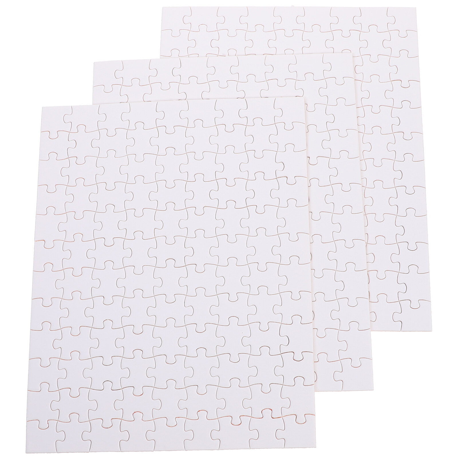 5 Sheets Blank Sublimation Puzzle Unfinished DIY Wooden Heat Transfer Puzzles, Size: 0.15X18X23CM