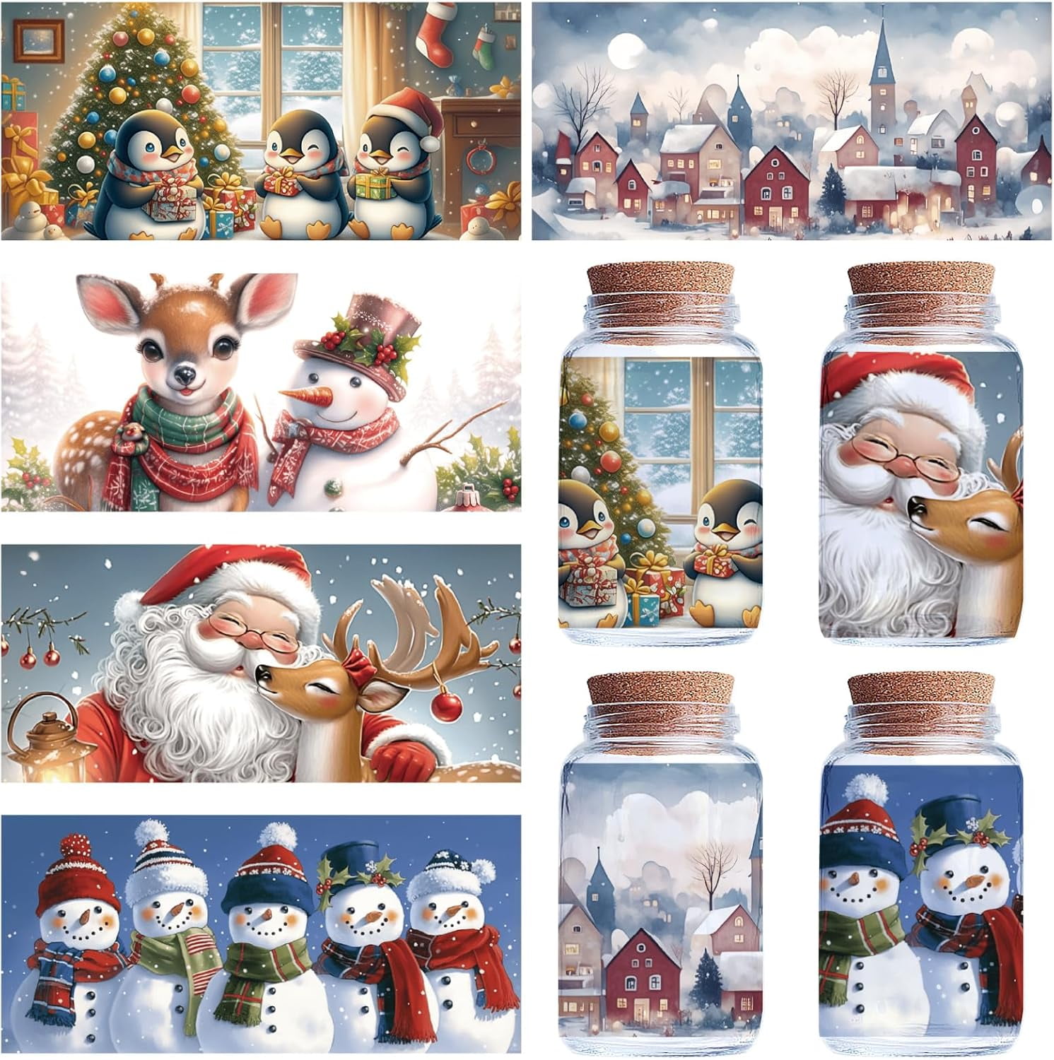 Pvc Transfer Sticker 5 Sheets PVC Rub on Transfer Stickers Waterproof Cup Wrap Transfer ...