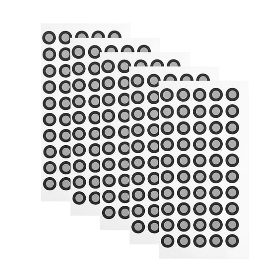 FUEENIRVA Reflective Markers Marking Stickers Black PET 5 Sheets
