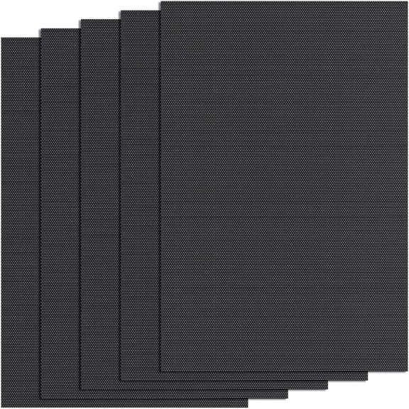5 Sheets Fursuit Eye Mesh, 0.05mm Waterproof PVC Mask Eyes Fabric, Printable Mesh Canvas Sheets for Cosplay Fursuits Sculpting Props Handicrafts Home Decor- Black