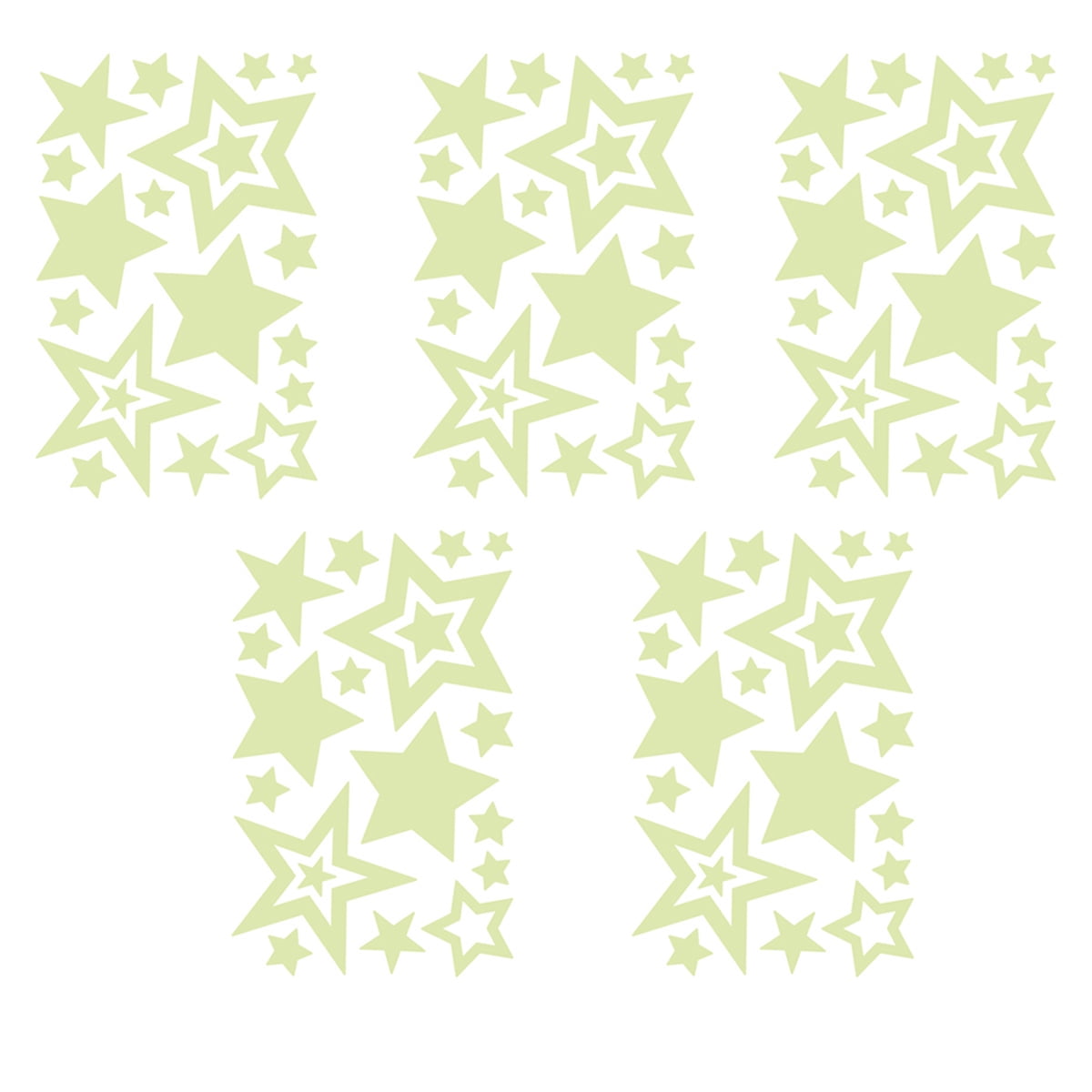 342 PCS Glow In The Dark Stars - Ceiling & Wall Decals For Kids Room (3 Sizes, Blue Glow)