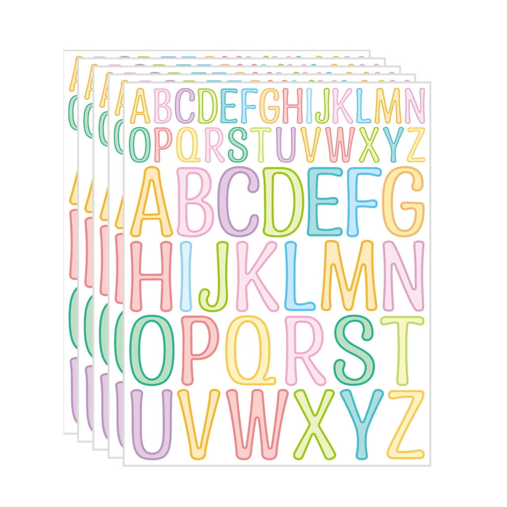 5 Sheets Letter Sticker Alphabets Sticker Decal Reward Sticker Letter ...
