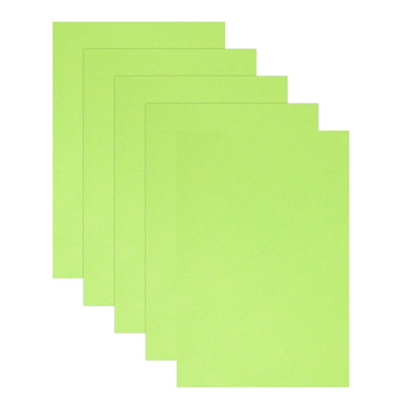 5 Sheets Light Green Shiny Foam Sheets, 8 Inch x 12 Inch Sparkle EVA Foam Handicraft Sheets EVA Paper for Art Crafts Projects, Scrapbook Gift DIY Card Party Decoration