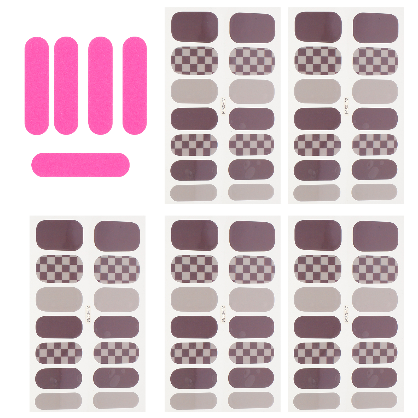 5 Sheets Nail Sticker Nail Polish Decals Women Nail Polish Strips